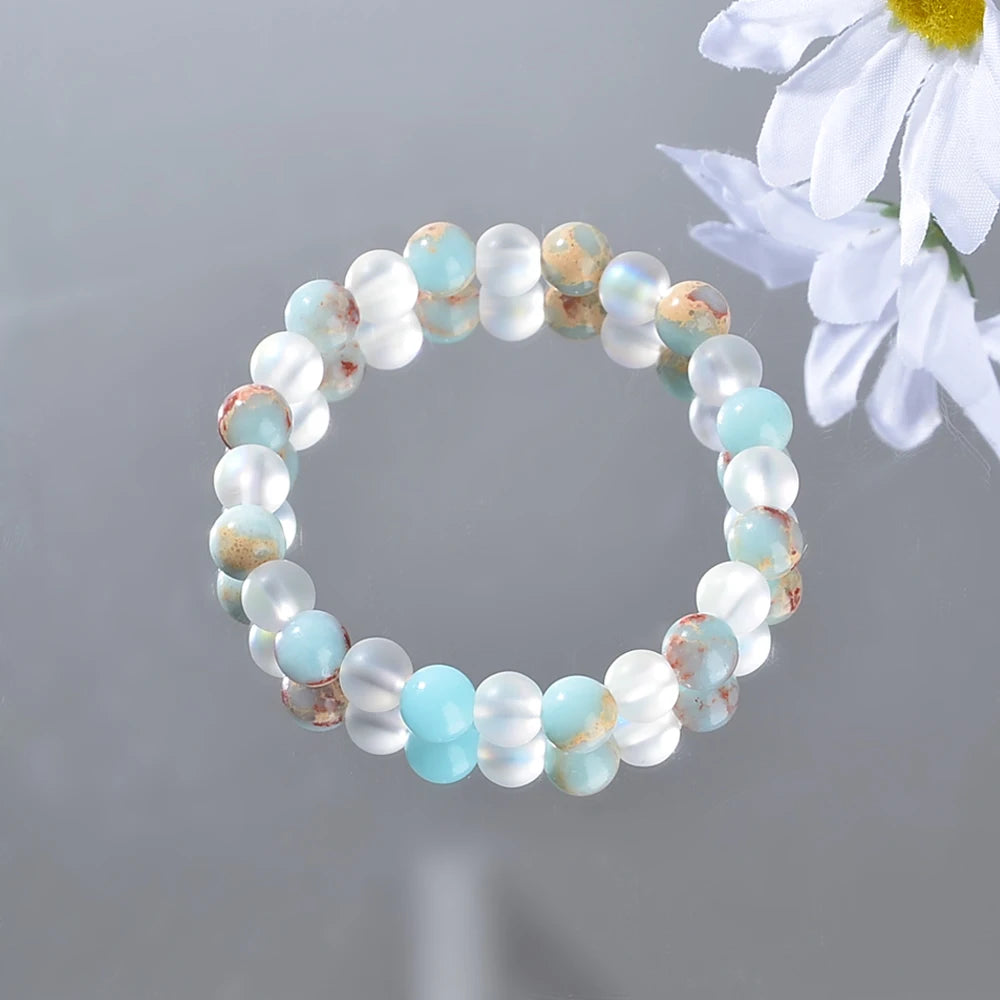 Tinkers Aura Quartz Ocean Sediment Bracelet Unisex Crystal Jewelry - Apparel & Accessories > Jewelry > Bracelets