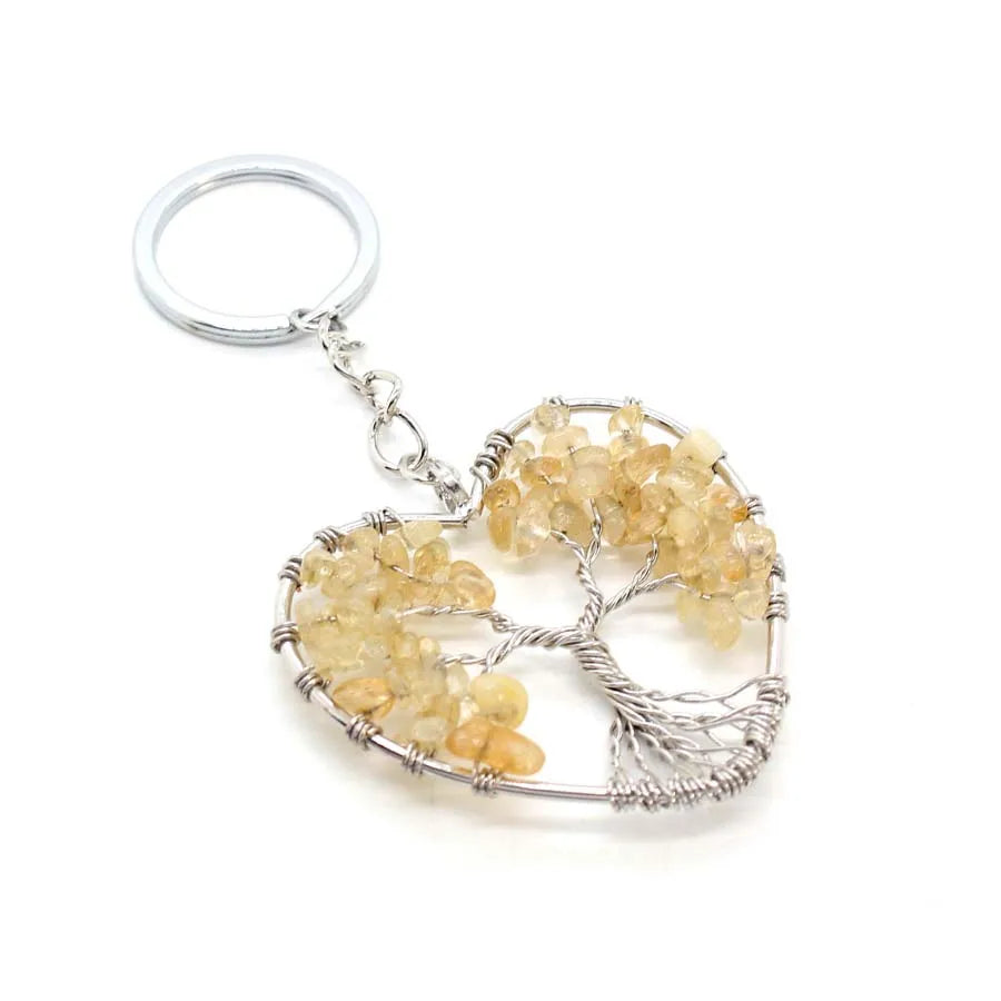 Crystal Chip Stone Keychain Handcrafted For Women Balance And Healing By Tinkers