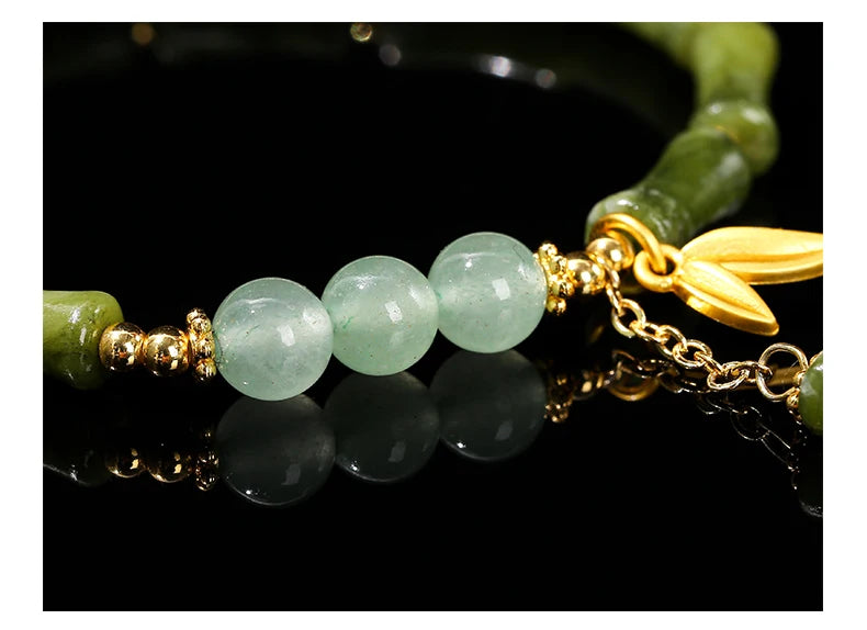 Tinkers JD Southern Jade Bamboo Leaf Pendant Bracelet Limited -