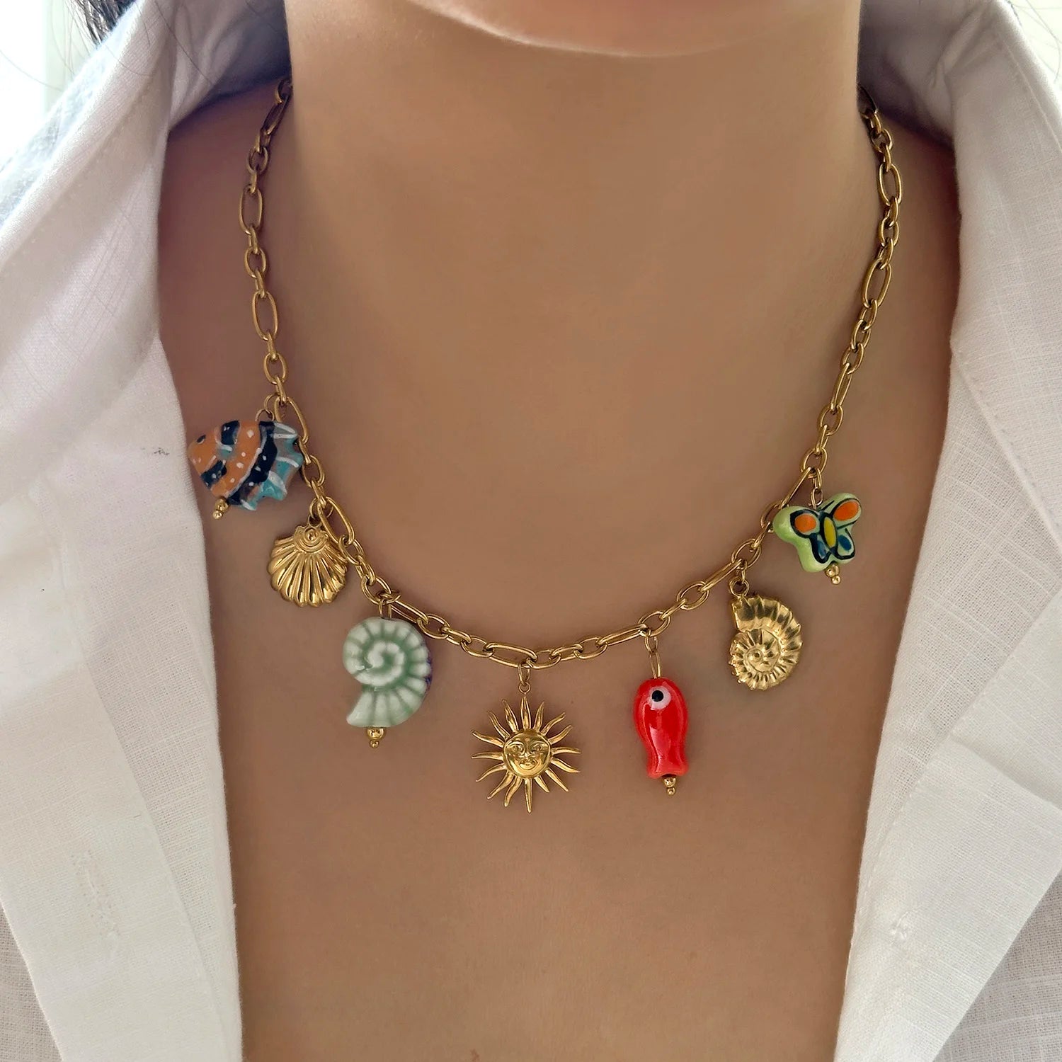 Serene Handcrafted Starfish Pendant Necklace by Tinkers for Women