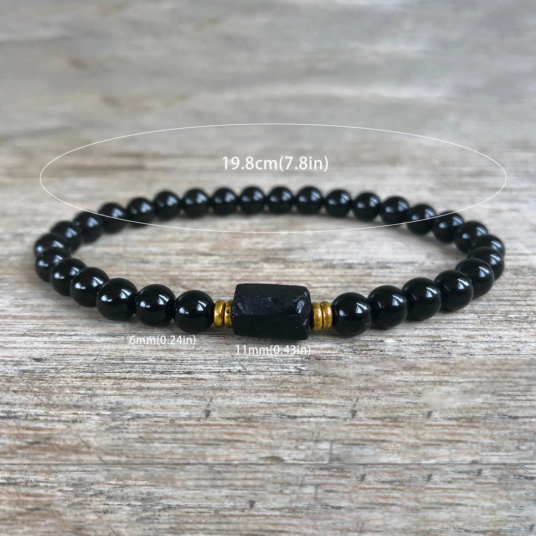 Black Tourmaline Bracelet By Tinkers Protection And Balance