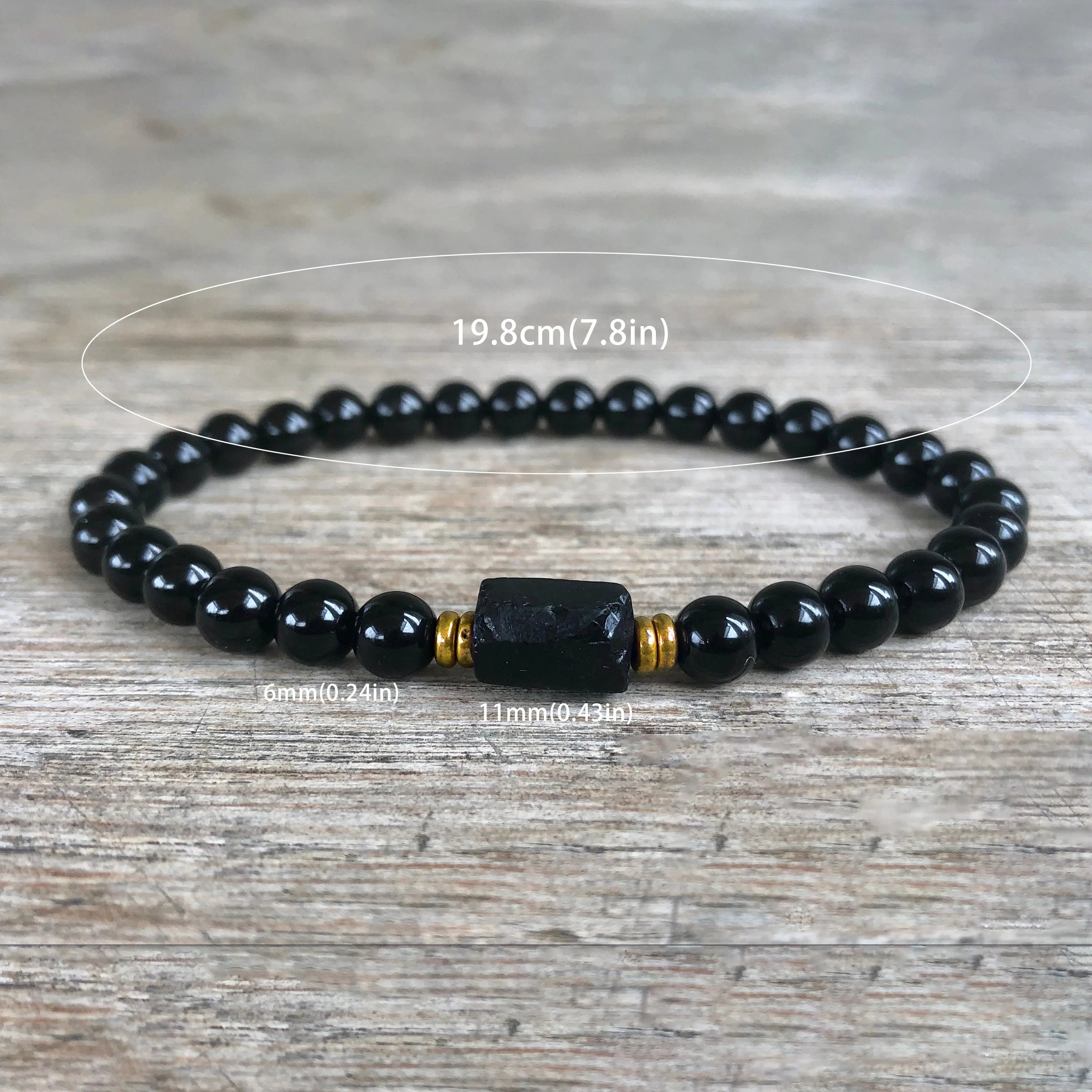 Black Tourmaline Bracelet By Tinkers Protection And Balance