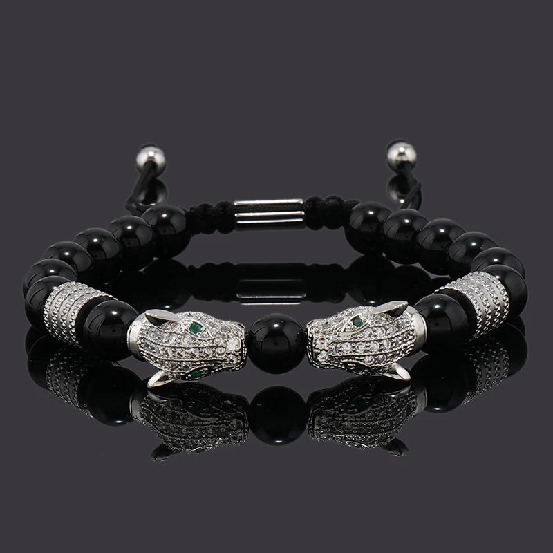 Natural Handcrafted Black Stone Bracelet for Protection by Tinkers