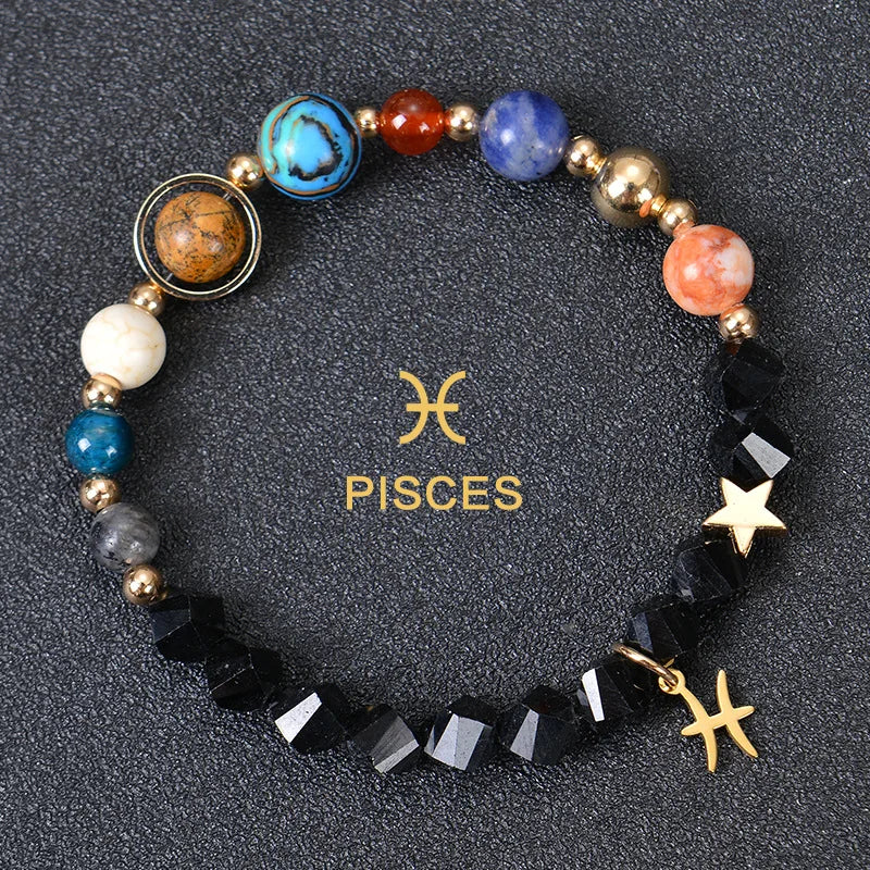 Handcrafted Natural Crystal Zodiac Bracelet For Women Balance And Protection Birthday Gift By Tinkers