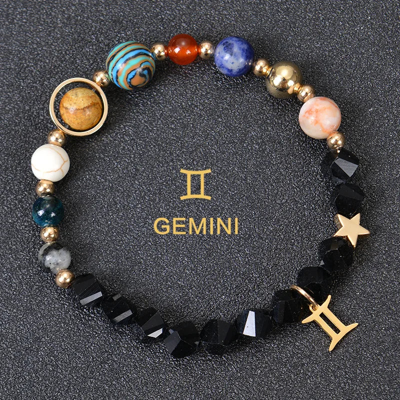 Handcrafted Natural Crystal Zodiac Bracelet For Women Balance And Protection Birthday Gift By Tinkers