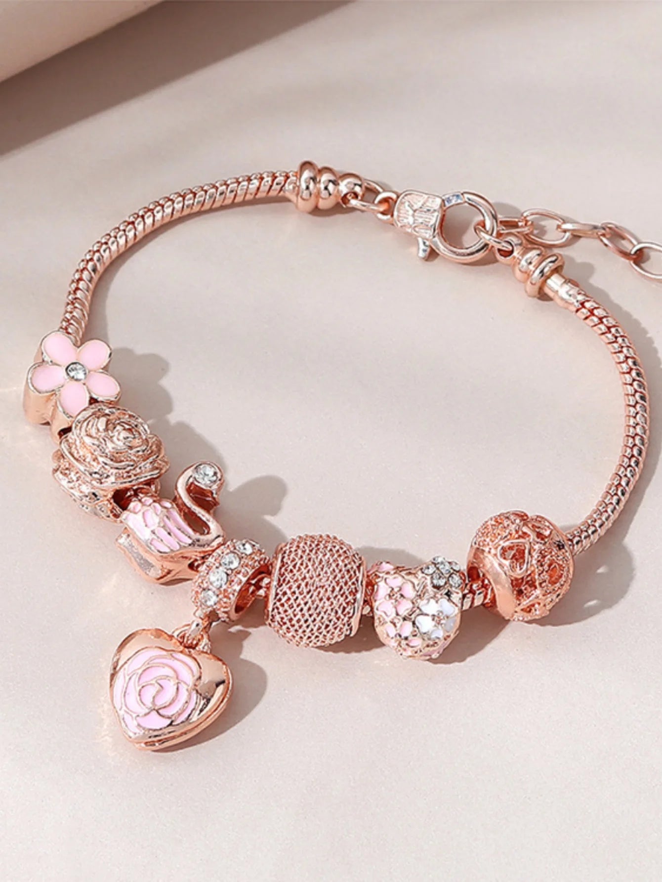 Elegant Handcrafted Rose Quartz Bracelet for Women by Tinkers