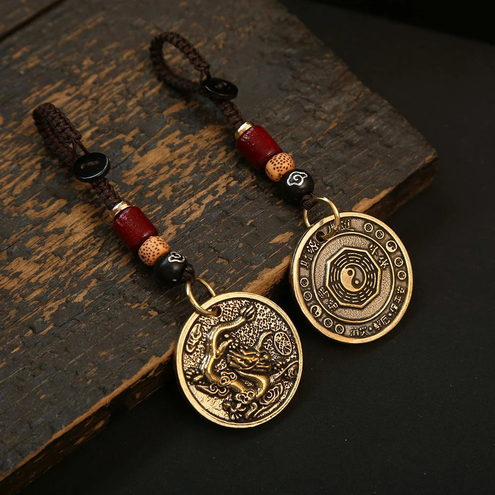 Tinkers Chinese Zodiac Keychain 12 Signs Dragon Charm for Men - Apparel & Accessories > Handbag & Wallet Accessories > Keychains