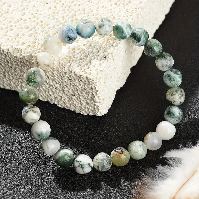 Tinkers Dendritic Agate Depression Healing Crystal Bracelet Unisex - Apparel & Accessories > Jewelry > Bracelets