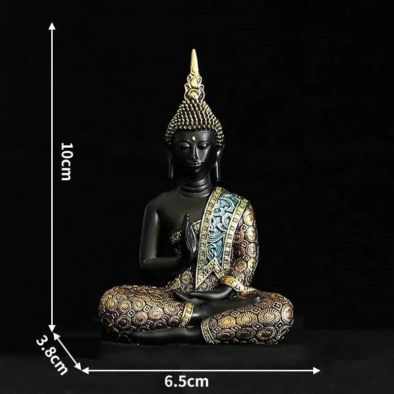Tinkers Large Buddha Statue Green Resin Buddha Sculpture Home Decor - Home & Garden > Decor > Artwork > Sculptures & Statues