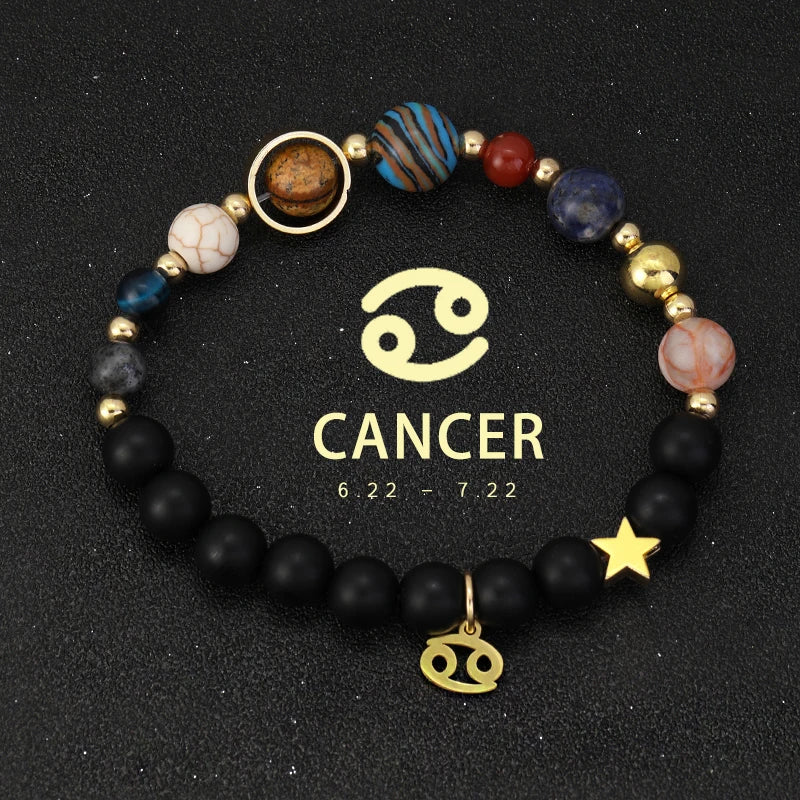 Tinkers Planet Bracelet Eight Planets Stones Zodiac Signs Gift -