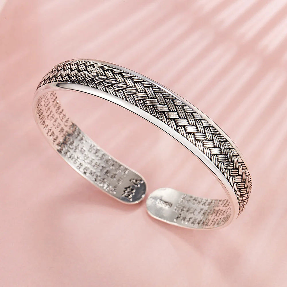 Elegant Handcrafted Zircon Silver Bangle for Women by Tinkers