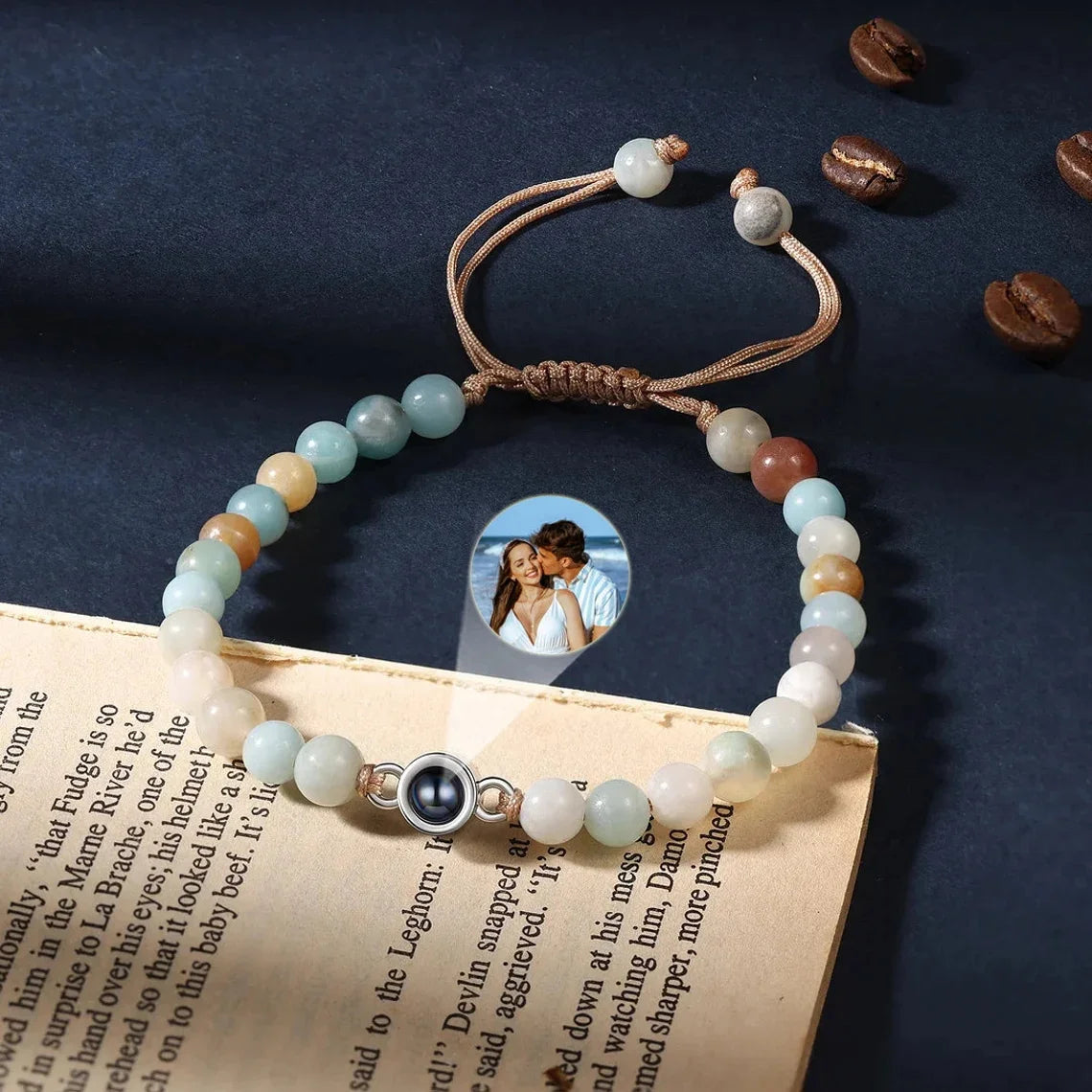 Handcrafted Natural Stone Projection Bracelet for Couples by Tinkers