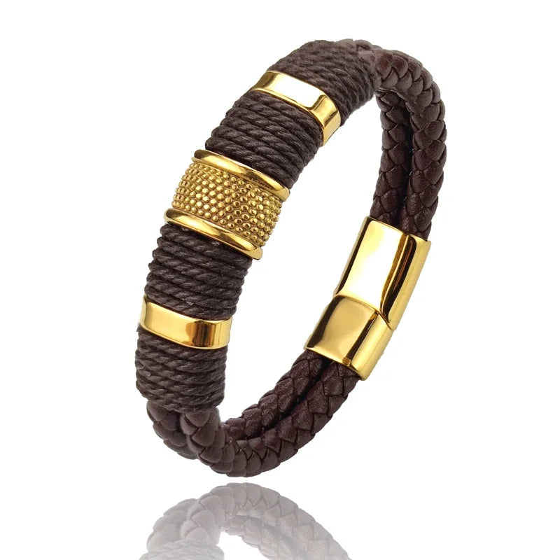 Tinkers Tinkers Vintage Multilayer Brown Leather Bracelet Elite - Apparel & Accessories > Jewelry > Bracelets