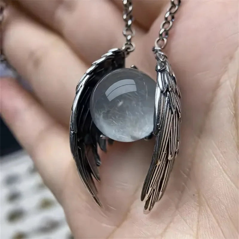 Ghost Wing Crystal Retro Necklace Personalized Pendant