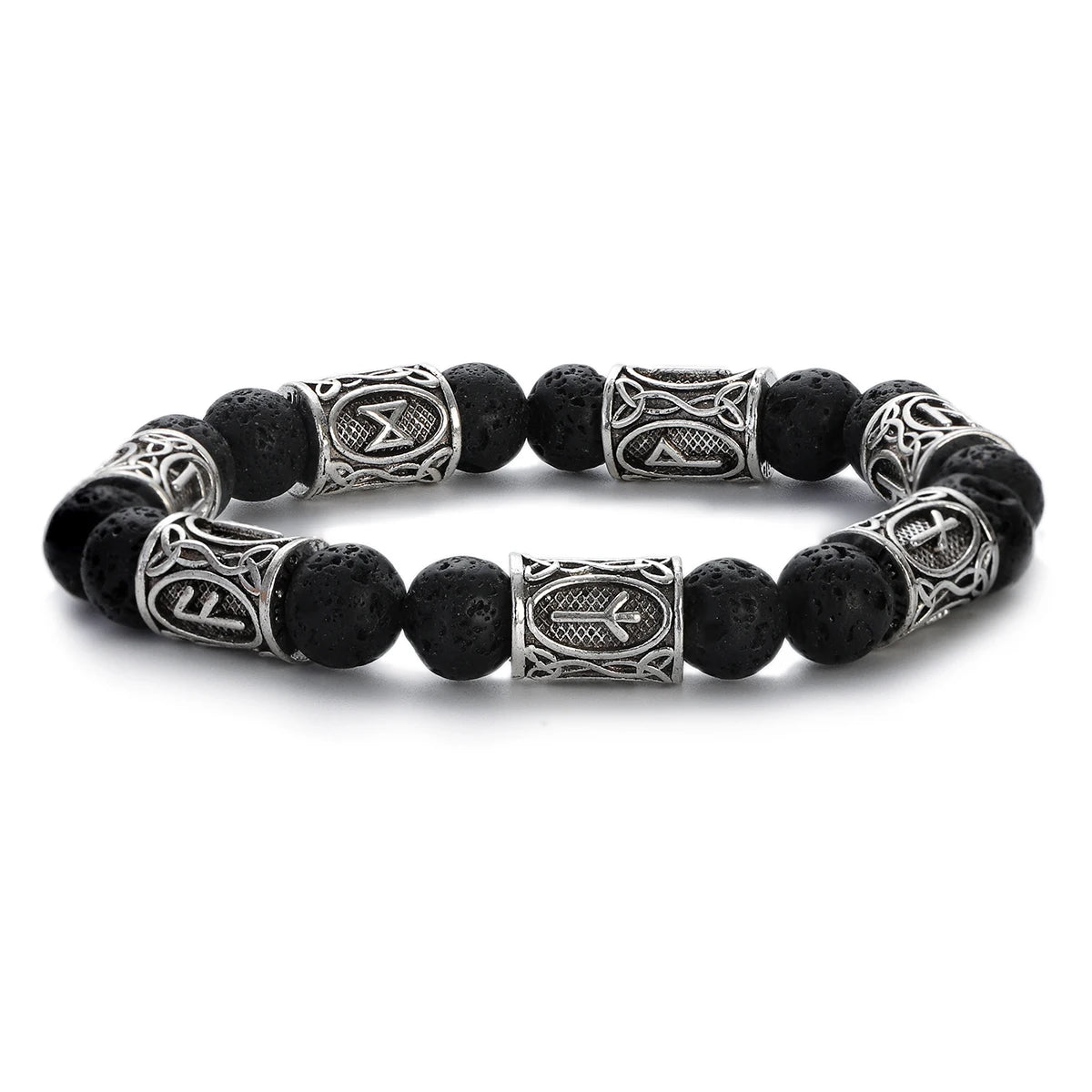 Tinkers Viking Rune Bracelet Wood Lava Stone Bohemian Exclusive -