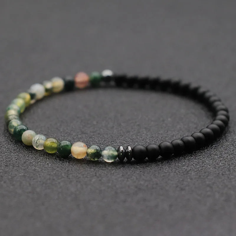 Tinkers Unisex 4mm Beads Bracelet Meditation Yoga Map Volcanic Stone - Apparel & Accessories > Jewelry > Bracelets