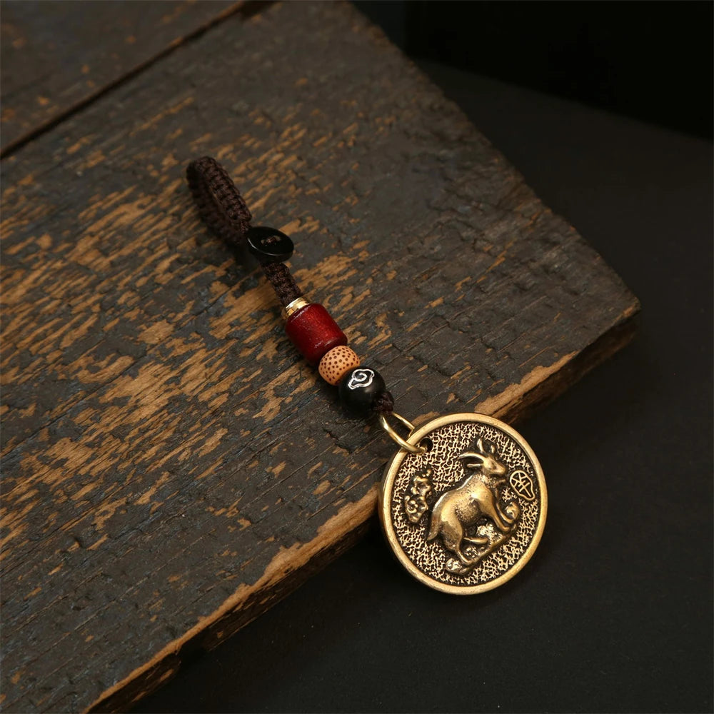 Tinkers Chinese Zodiac Keychain 12 Signs Dragon Charm for Men - Apparel & Accessories > Handbag & Wallet Accessories > Keychains