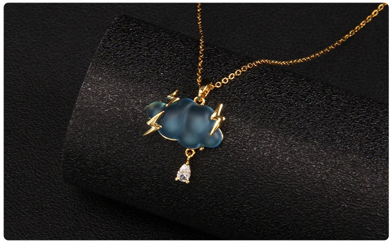 Handcrafted Natural Raindrop Gemstone Necklace for Women's Serenity by Tinkers