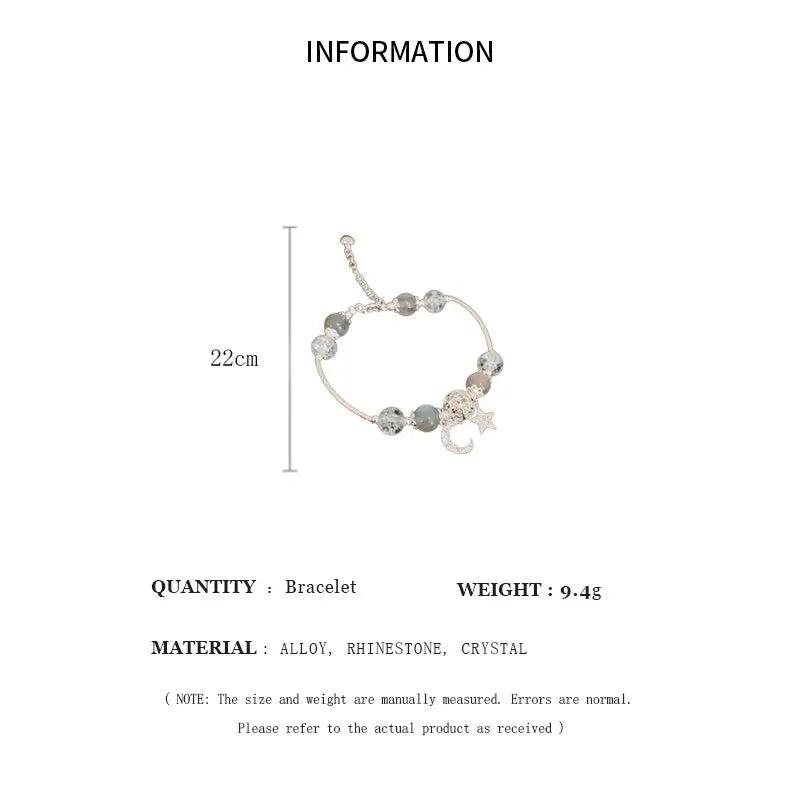 Handcrafted Zircon Crystal Bracelet by Tinkers for Women's Celestial Balance