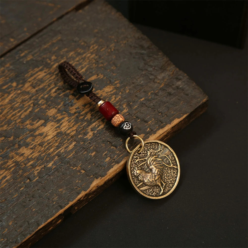 Tinkers Chinese Zodiac Keychain 12 Signs Dragon Charm for Men - Apparel & Accessories > Handbag & Wallet Accessories > Keychains