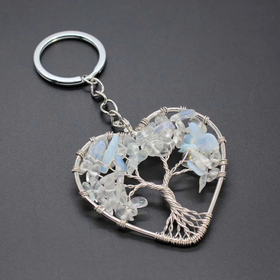Crystal Chip Stone Keychain Handcrafted For Women Balance And Healing By Tinkers
