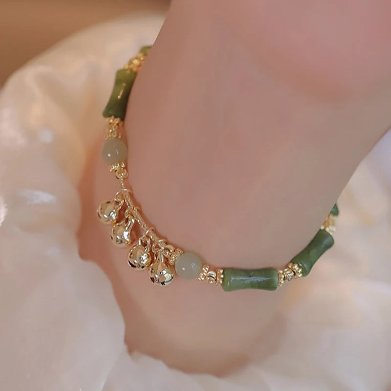 Tinkers Tinkers Retro Bamboo Joint Bracelet Exclusive Bell Pendant -