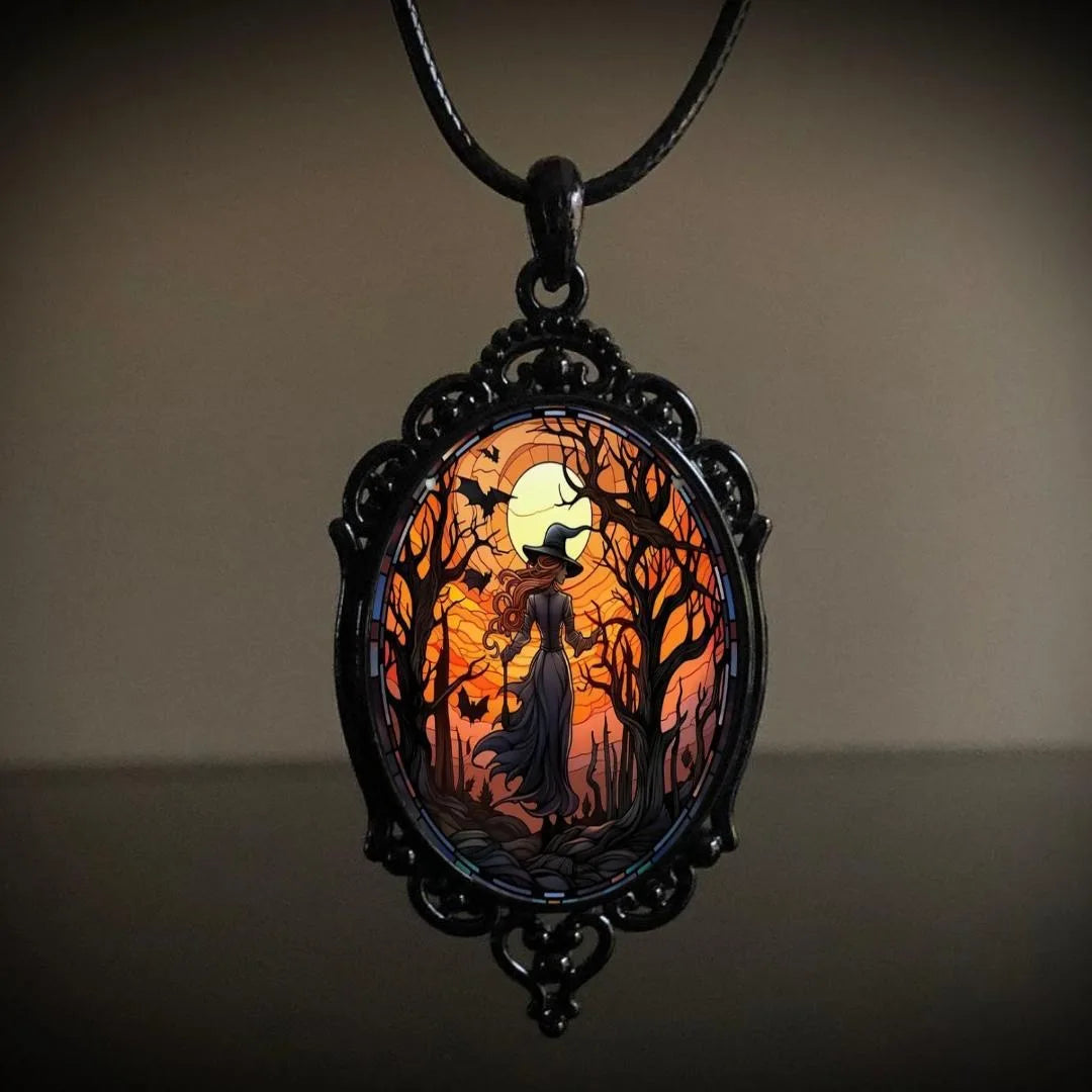 Gothic Zauberer Fledermaus Kürbis Halskette Vampir Halloween Schmuck Geschenk