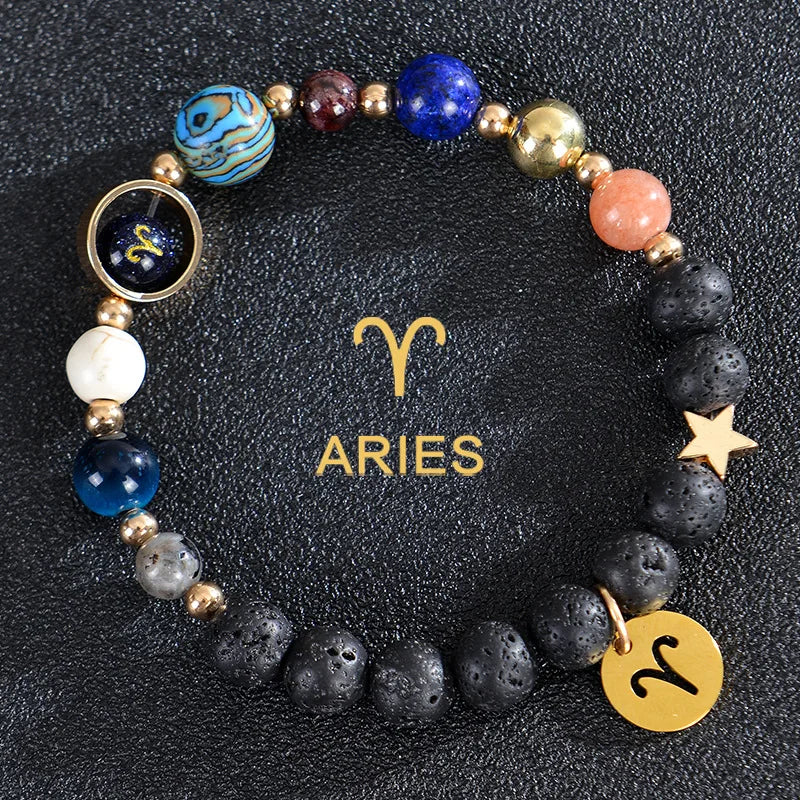 Handcrafted Natural Crystal Zodiac Bracelet For Women Balance And Protection Birthday Gift By Tinkers