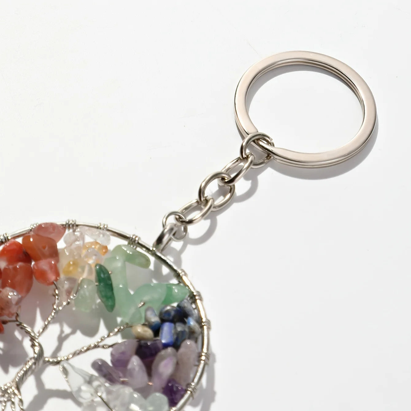 Tree Of Life Gemstone Keychain Protection For Her Tinkers