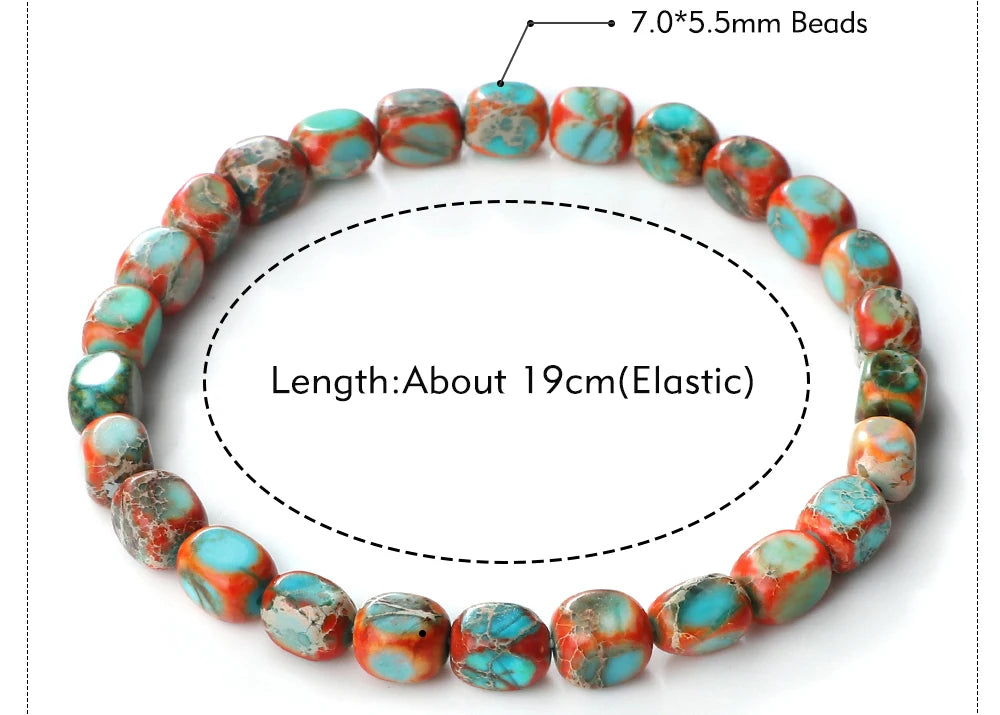 Tinkers Tinkers Vintage Emperor Rare Natural Stone Beaded Bracelet -