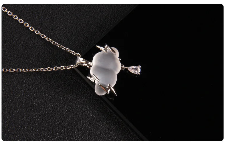 Handcrafted Natural Raindrop Gemstone Necklace for Women's Serenity by Tinkers