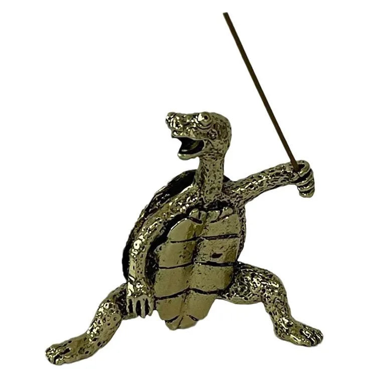Tinkers Mini Turtle Incense Censer Sandalwood Holder Bronze Stand - Home & Garden > Decor > Home Fragrance Accessories > Incense Holders