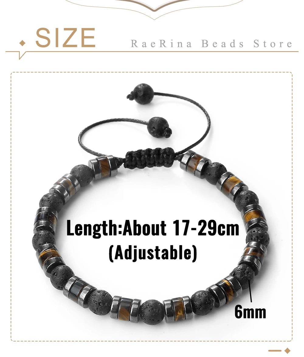 Tinkers Lava Stone Deluxe Bracelet 6mm For Yoga Hematite Tiger Eye -