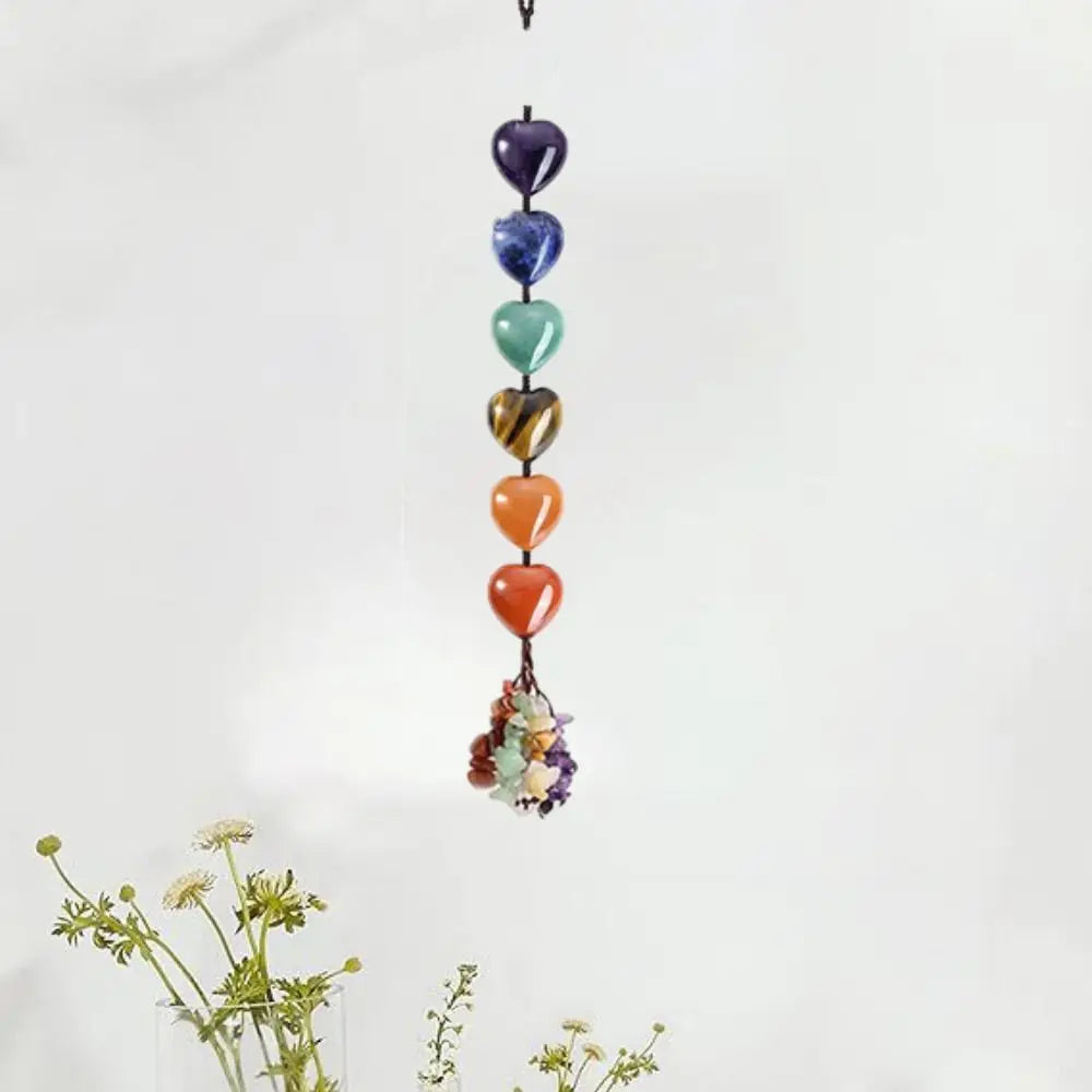7 Chakras Crystal Hanging Ornament Car Pendant Handmade