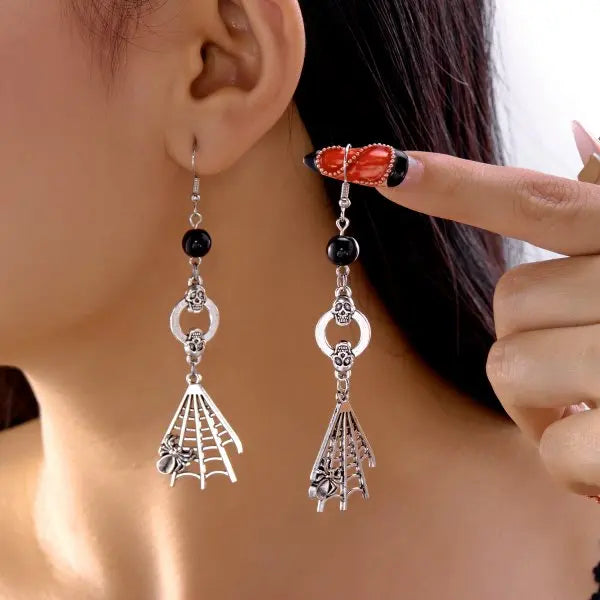 Vampire Bat Red Crystal Earrings By Tinkers Aura Energy