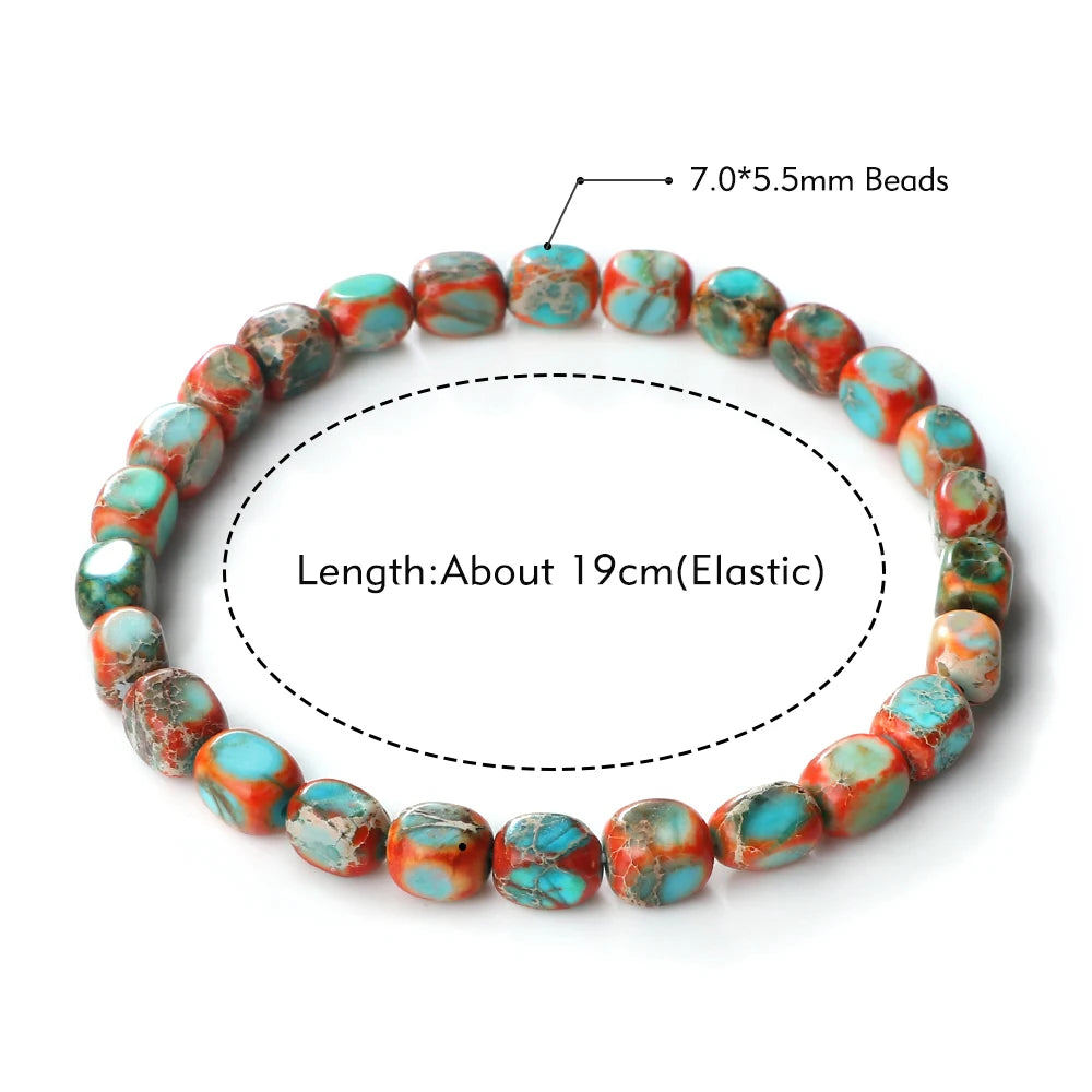 Tinkers Tinkers Vintage Emperor Rare Natural Stone Beaded Bracelet -