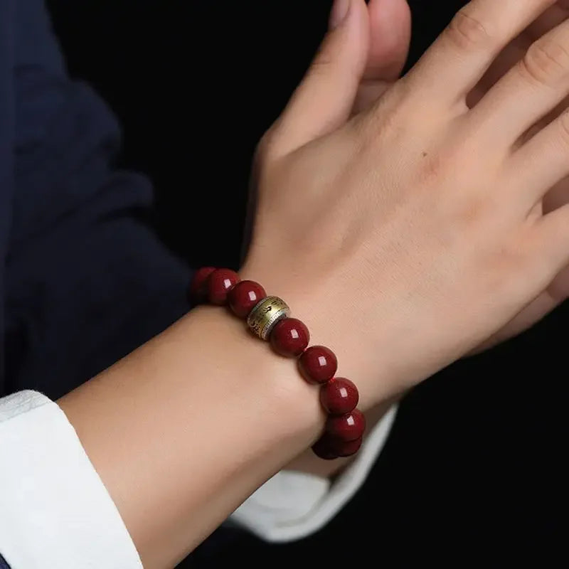 Natural Mineral Cinnabar Bracelet Amulet Zodiac Signs