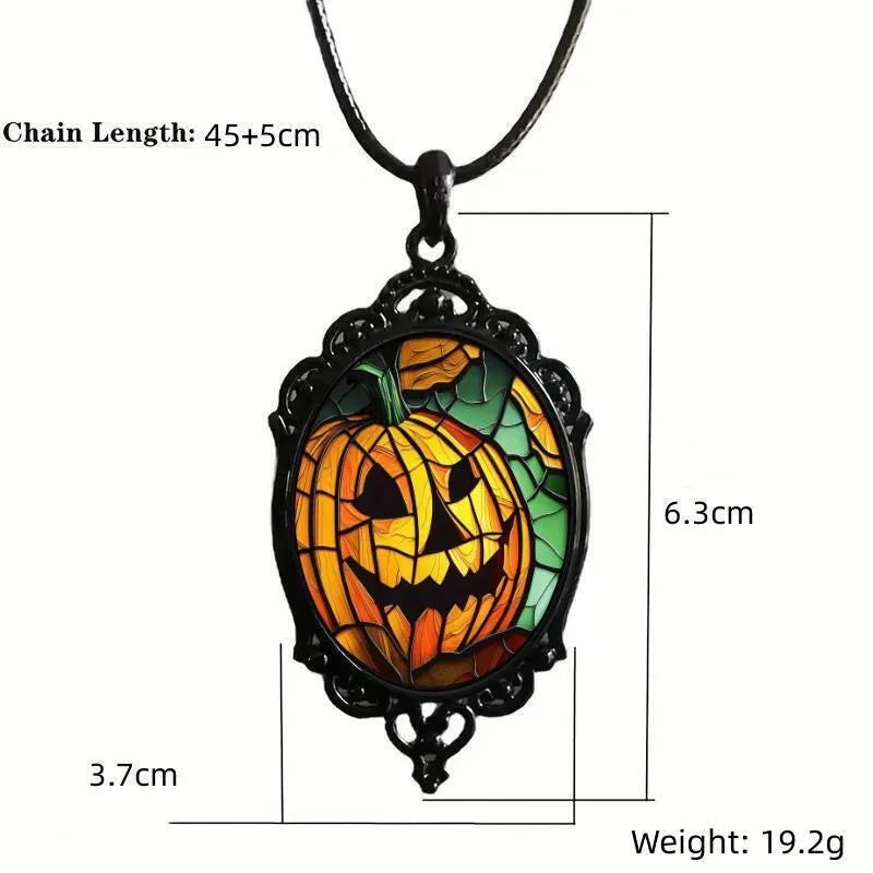 Gothic Zauberer Fledermaus Kürbis Halskette Vampir Halloween Schmuck Geschenk