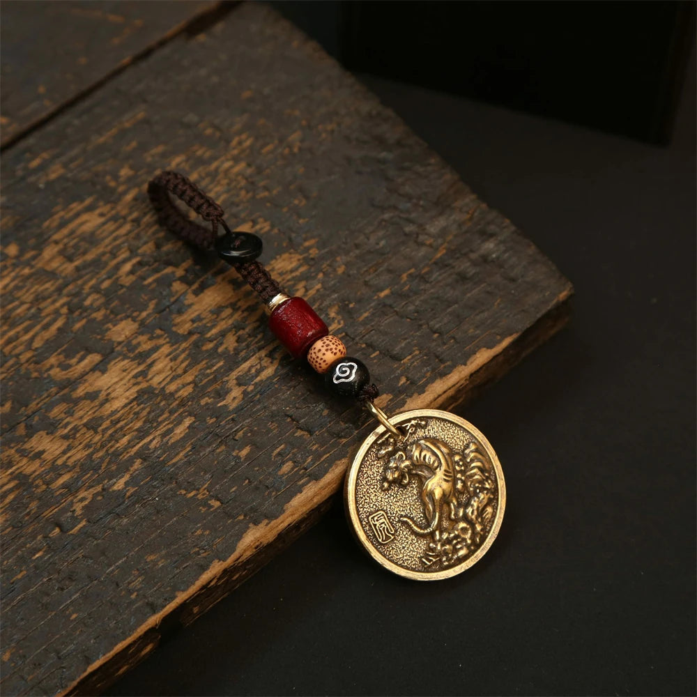 Tinkers Chinese Zodiac Keychain 12 Signs Dragon Charm for Men - Apparel & Accessories > Handbag & Wallet Accessories > Keychains