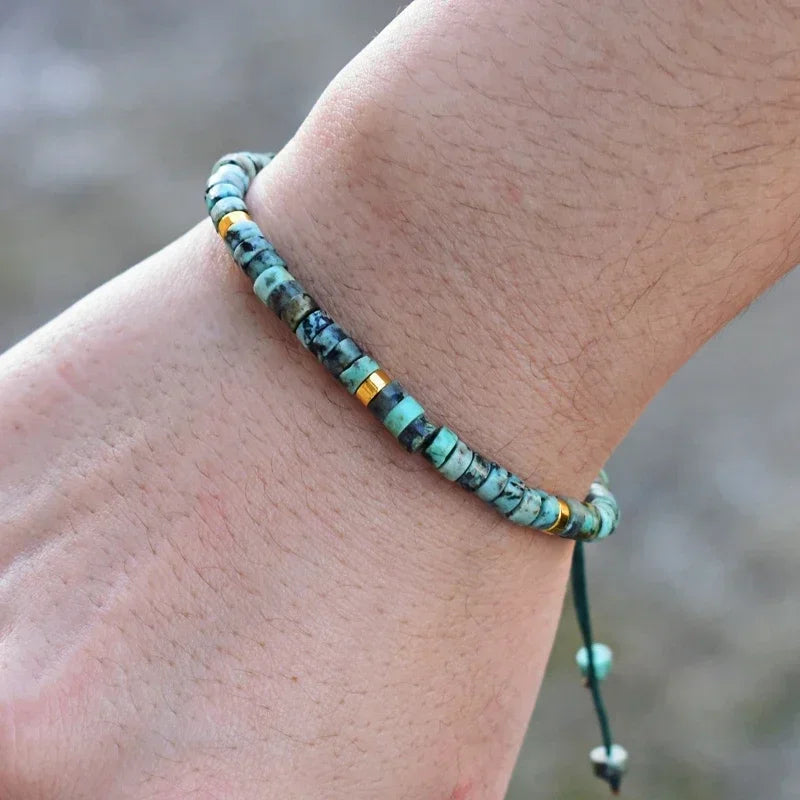 Tinkers PrettylandCN 4mm African Turquoise Braided Bracelet Elite -