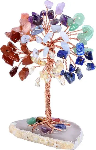 Natural Handcrafted Crystal Money Tree for Feng Shui Healing by Tinkers