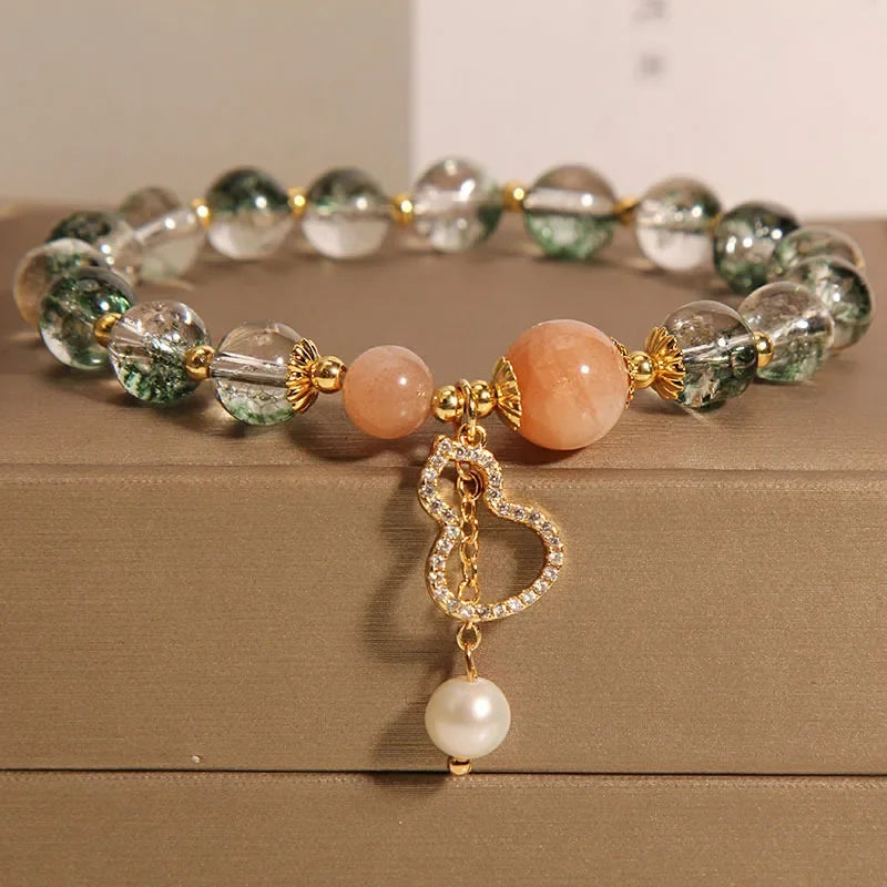 Handcrafted Healing Green Crystal Bracelet for Women by Tinkers