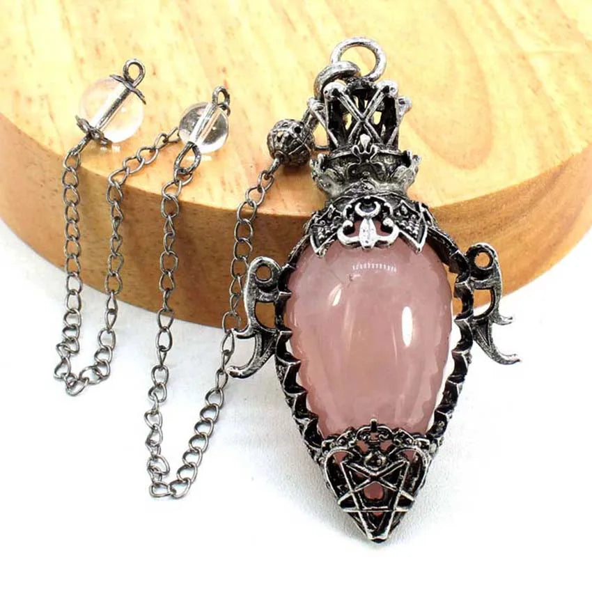 Natural Amethyst Quartz Pendulum Healing Gift For Women