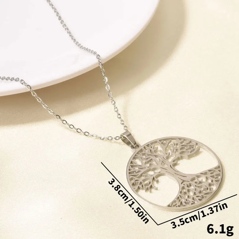 Tinkers Tree Of Life Stainless Steel Necklace For Men Women Gift -