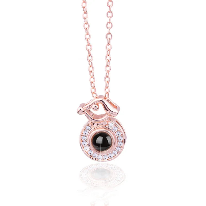 Tinkers Projection Necklace 100 Languages I Love You Pendant -