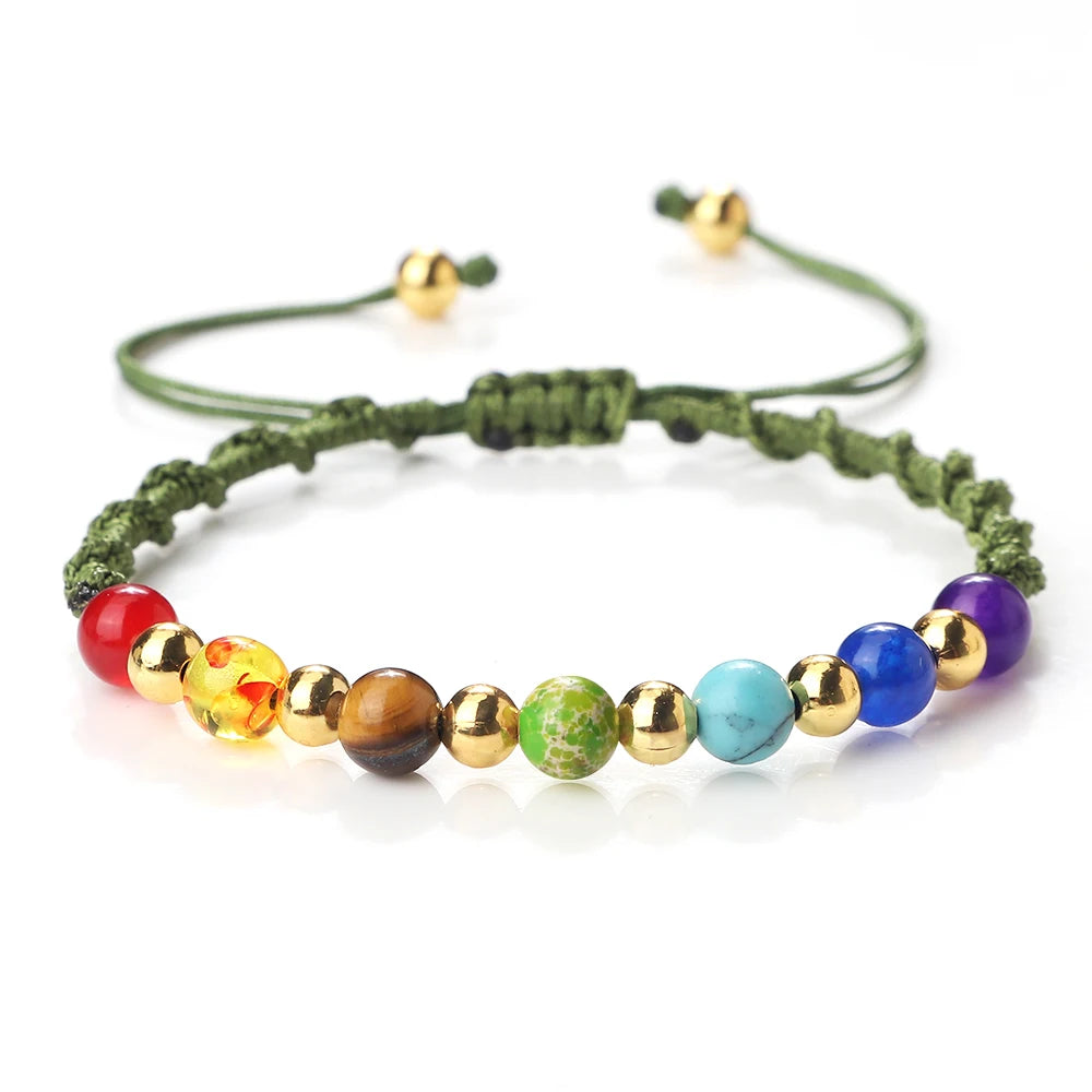 7 Chakra Gemstone Bracelet For Balance Unisex By Tinkers
