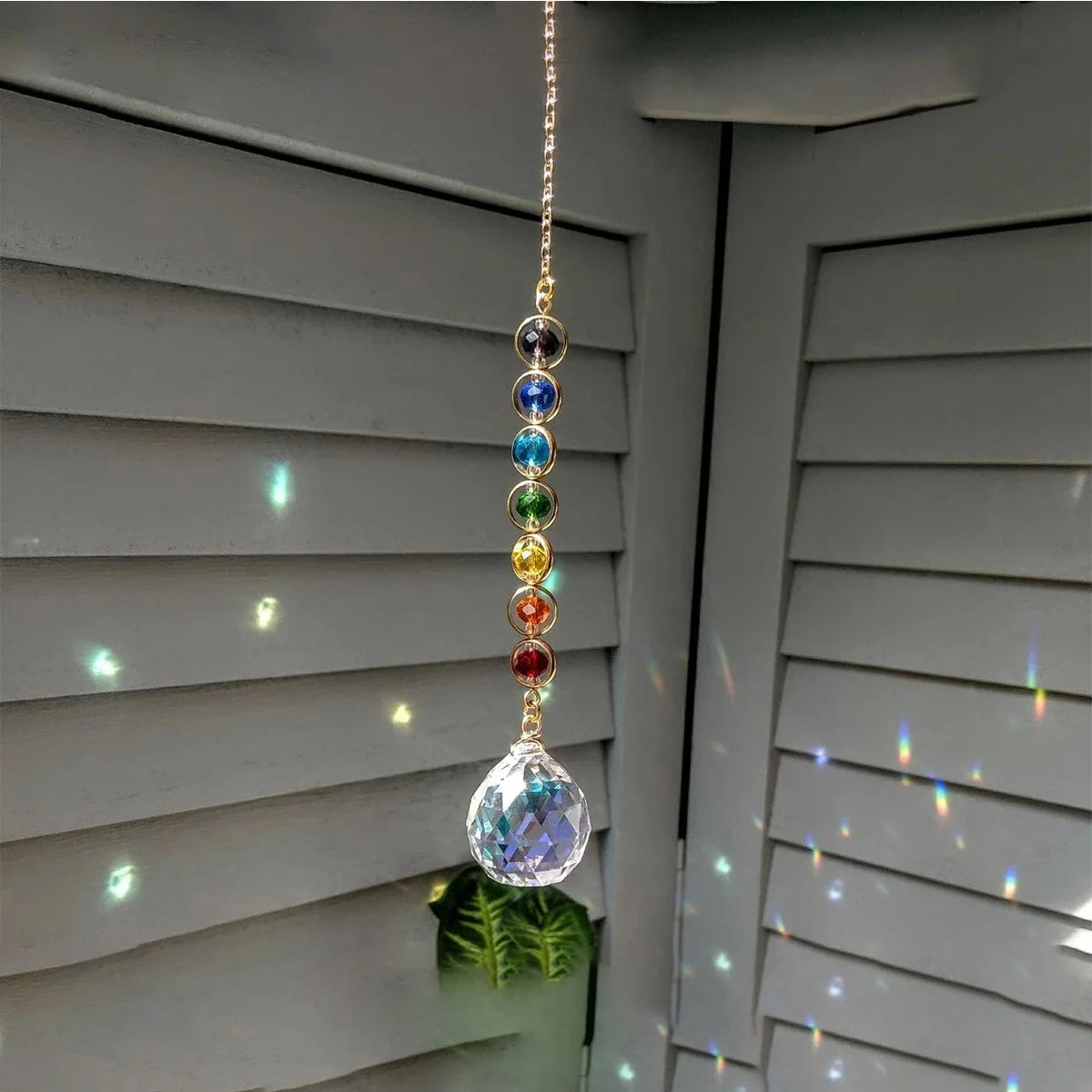 Crystal Suncatcher — Rainbow Maker & Meditation Home Decor