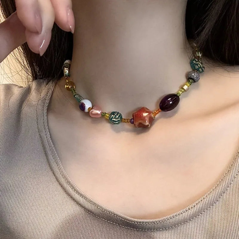 Tinkers Harajuku Beaded Star Necklace Acrylic Beads Limited Edition -