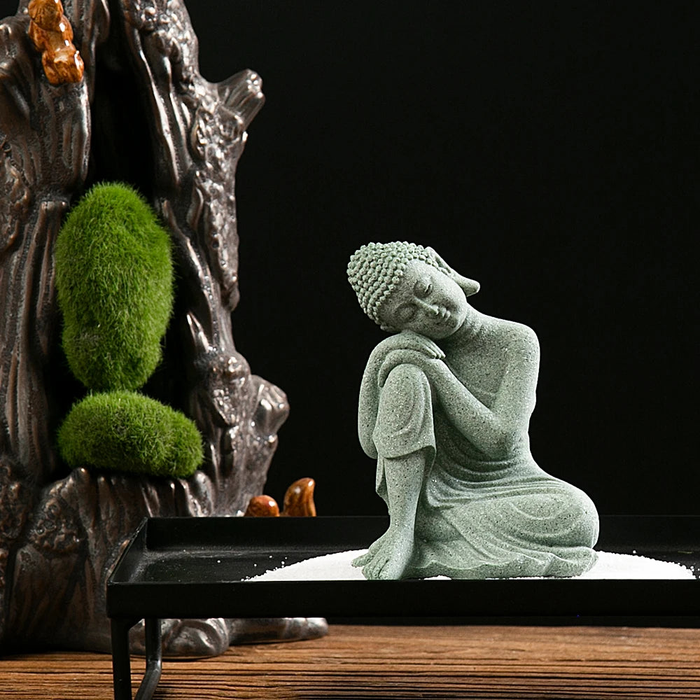 Tinkers Small Buddha Statue Mini Fish Tank Zen Decor Desk Topper - Home & Garden > Decor > Figurines