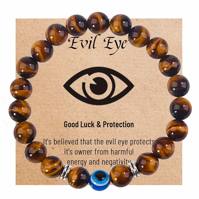 Tiger Eye Evil Eye Bracelet By Tinkers - Aura Protection